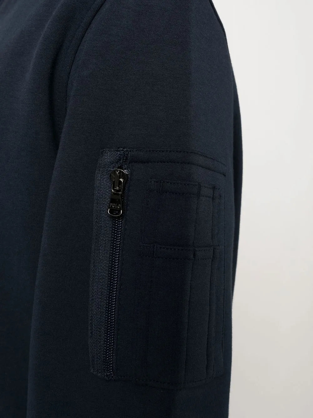 pulôver de manga comprida com zíper