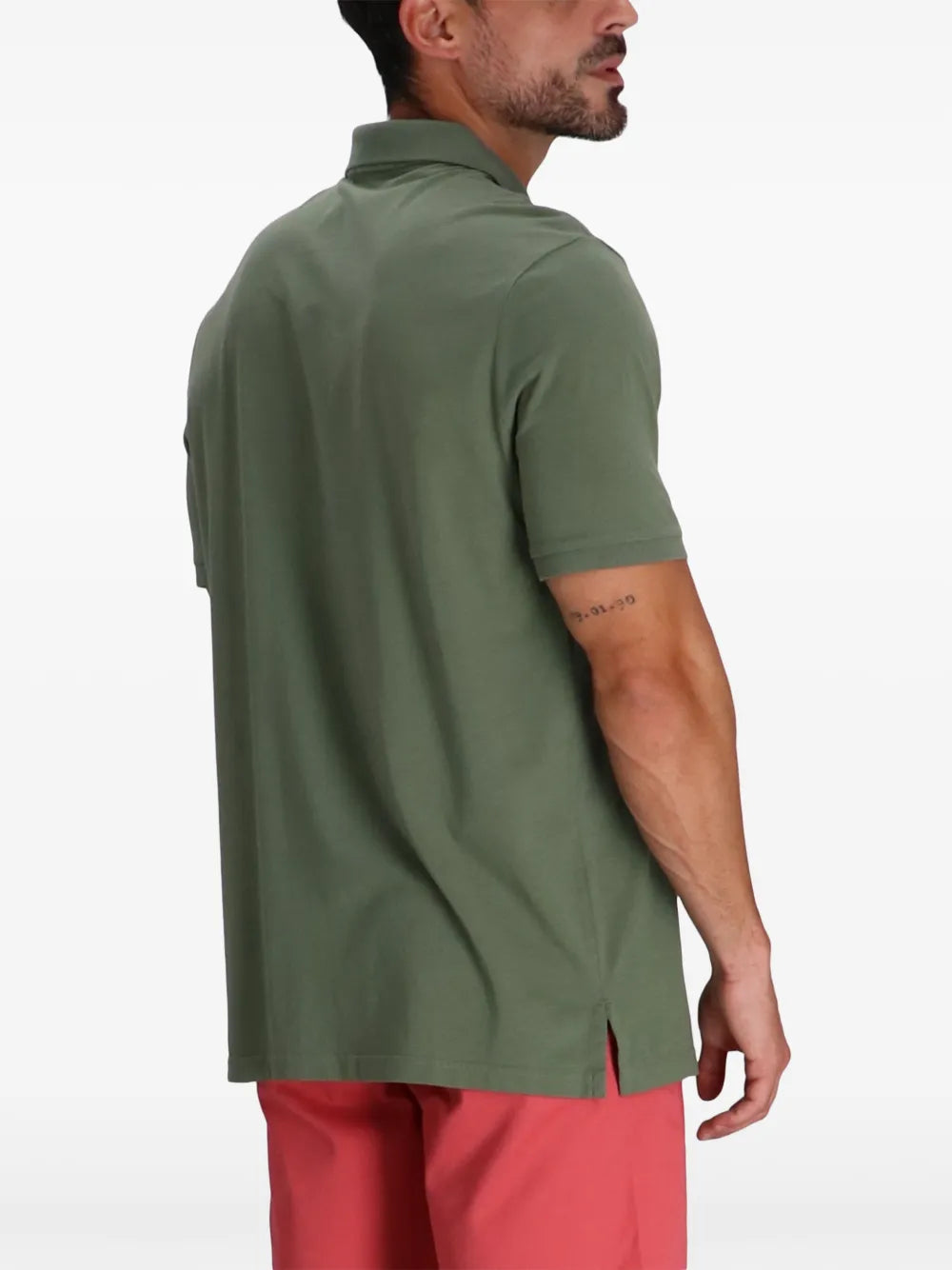 camisa polo de algodão com logotipo bordado