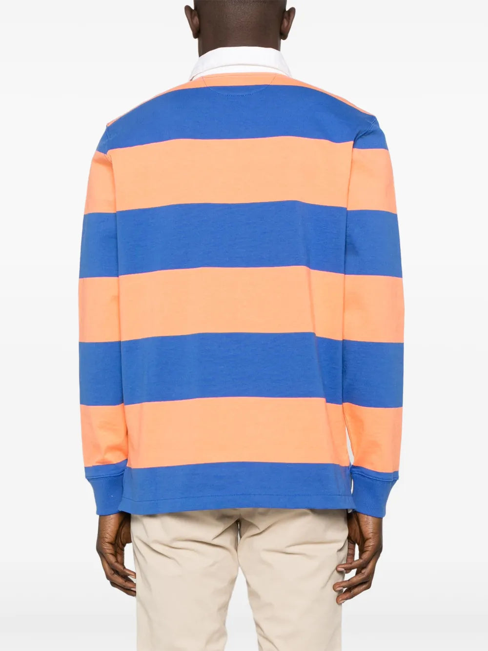 camisa polo listrada de rugby