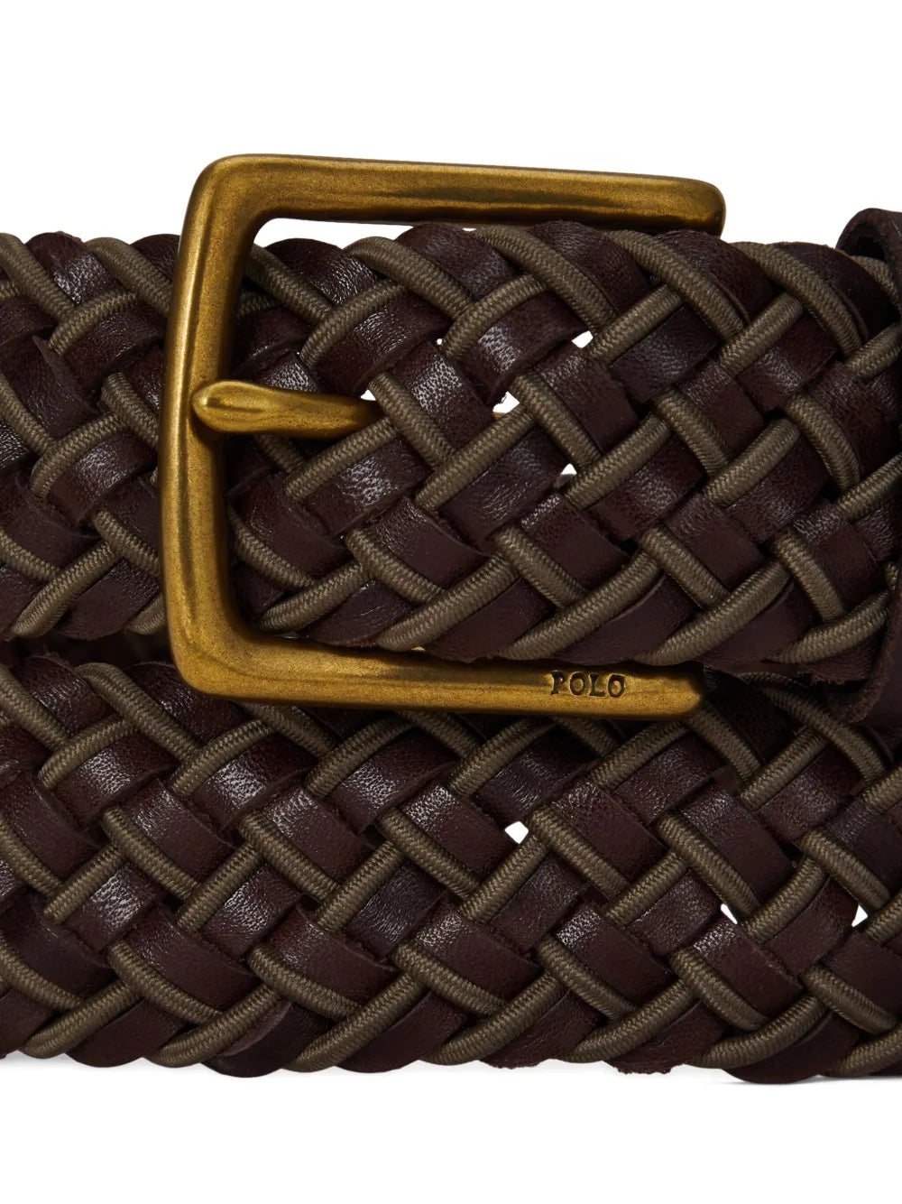 cinto de couro trançado