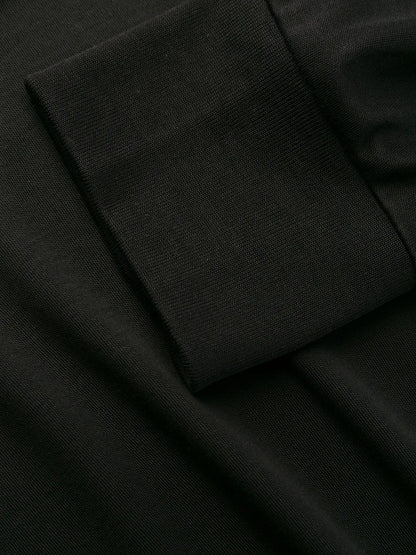 camiseta de manga comprida bordada com logotipo