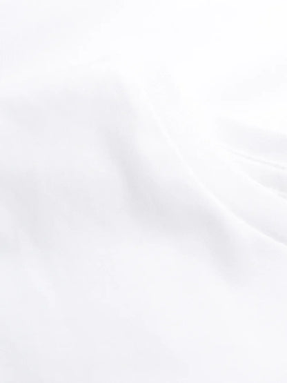 camiseta de manga comprida com logotipo bordado