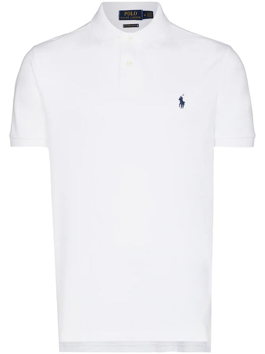 camisa polo com logotipo bordado