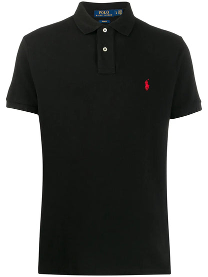 camisa polo com logotipo bordado