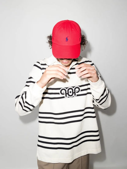 Boné de algodão bordado com o logotipo Polo Pony