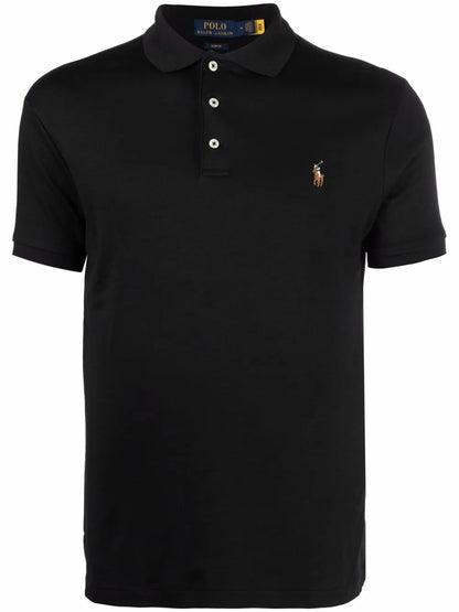 camisa polo com logotipo bordado