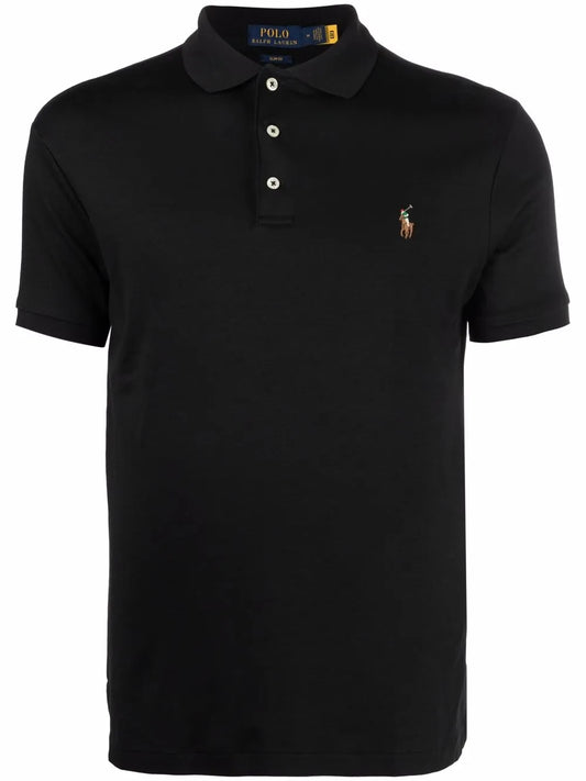 camisa polo com logotipo bordado
