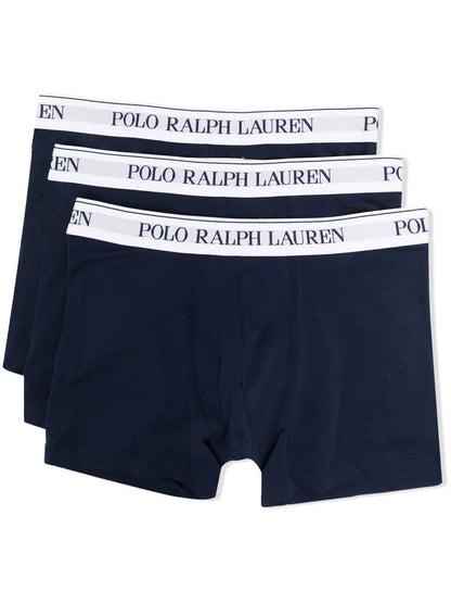 conjunto de 3 boxers com cós com logotipo