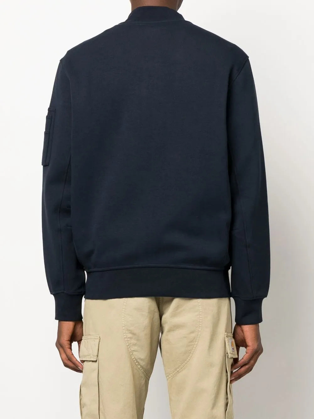 pulôver de manga comprida com zíper