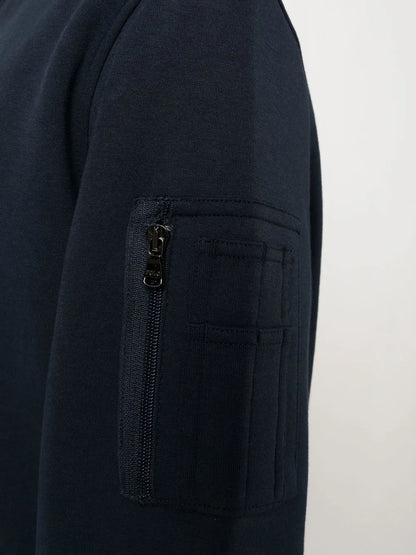 pulôver de manga comprida com zíper