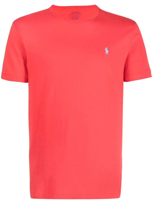 camiseta de manga curta com detalhe de logotipo