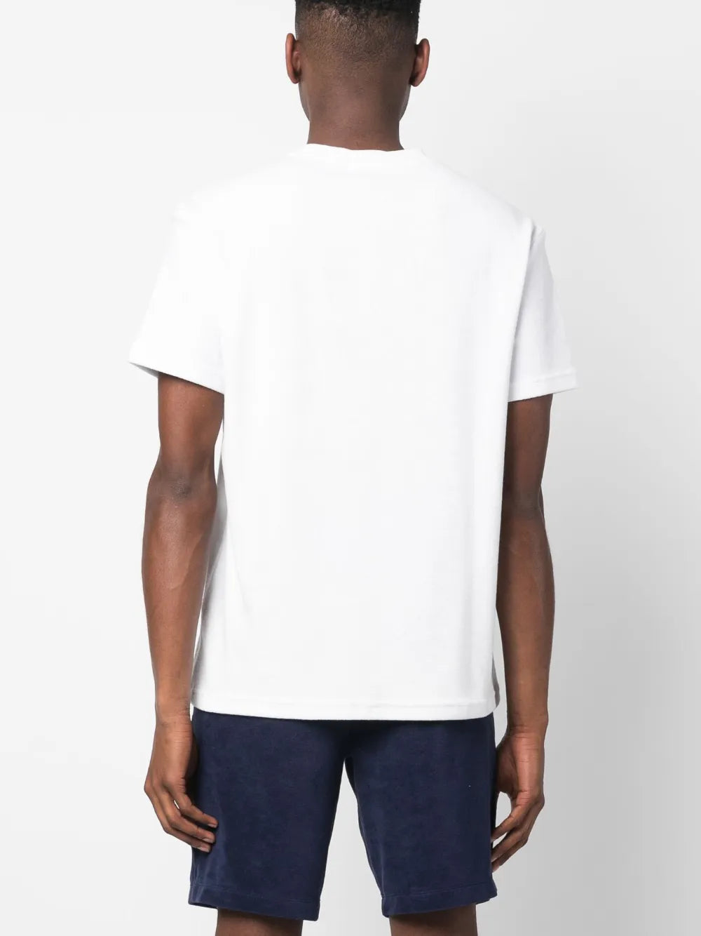 camiseta de algodão com logotipo bordado