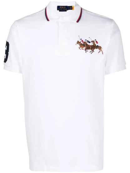 Camisa polo de algodão Triple-Pony