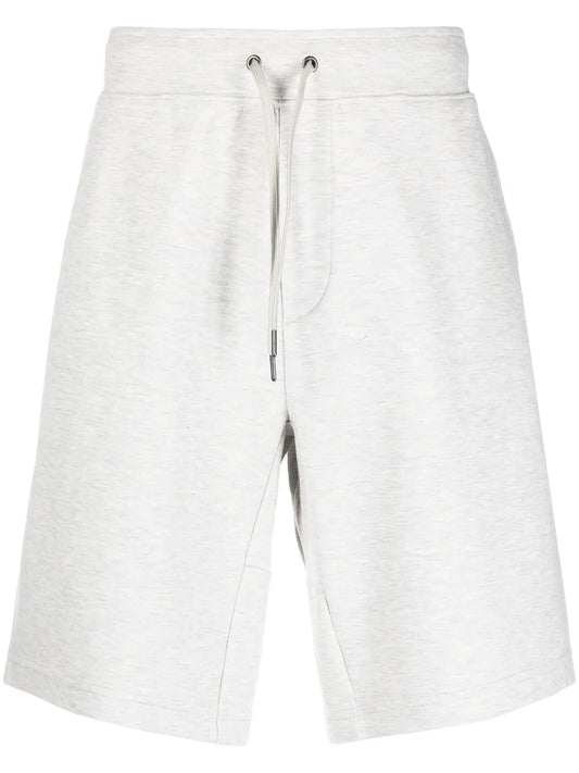 shorts esportivos com bordado de logotipo