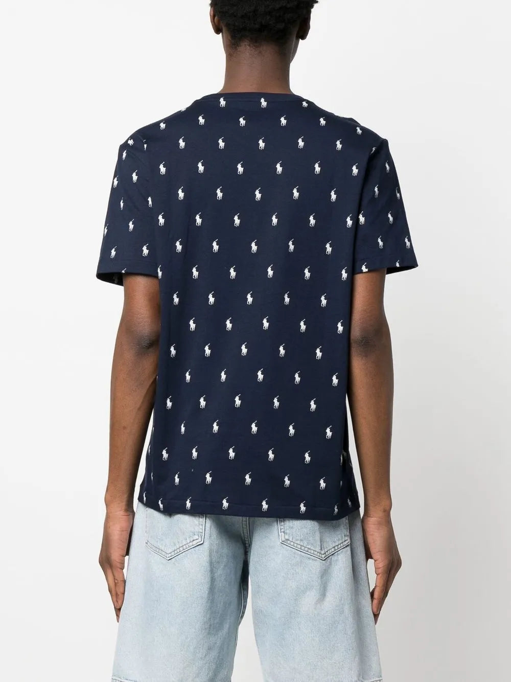 camiseta de algodão com estampa de logotipo