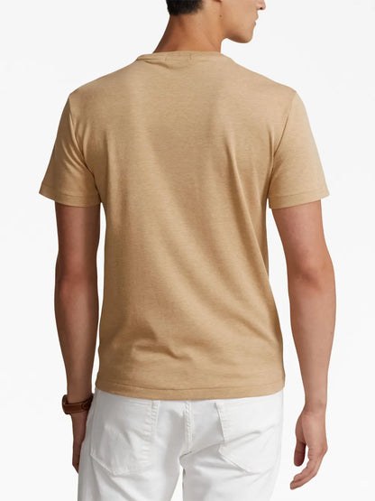 Camiseta de algodão bordada Polo Pony