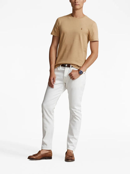 Camiseta de algodão bordada Polo Pony