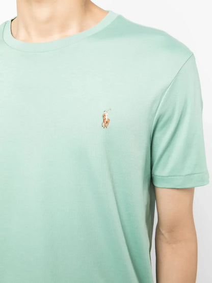 Camiseta de algodão bordada Polo Pony