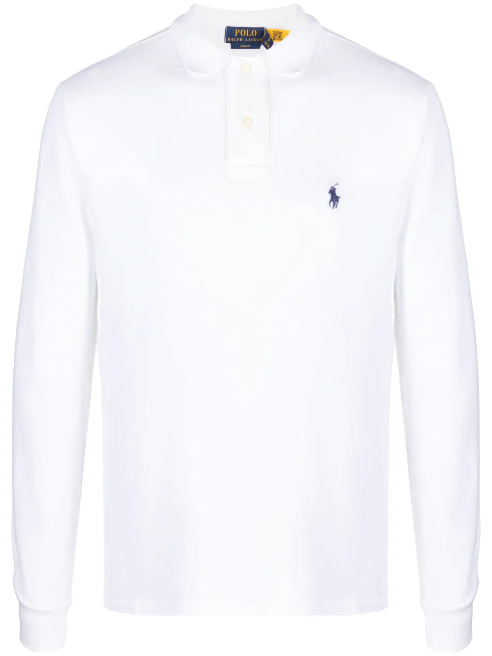 Camisa polo de manga comprida bordada com pony