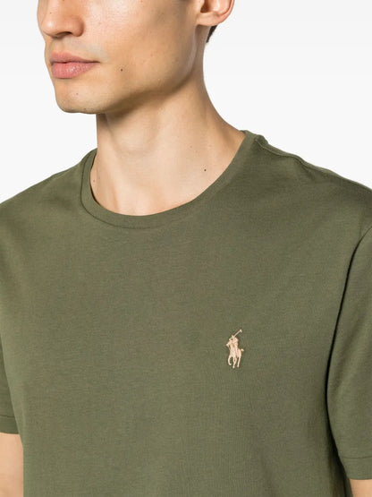 Camiseta de algodão bordada Polo Pony