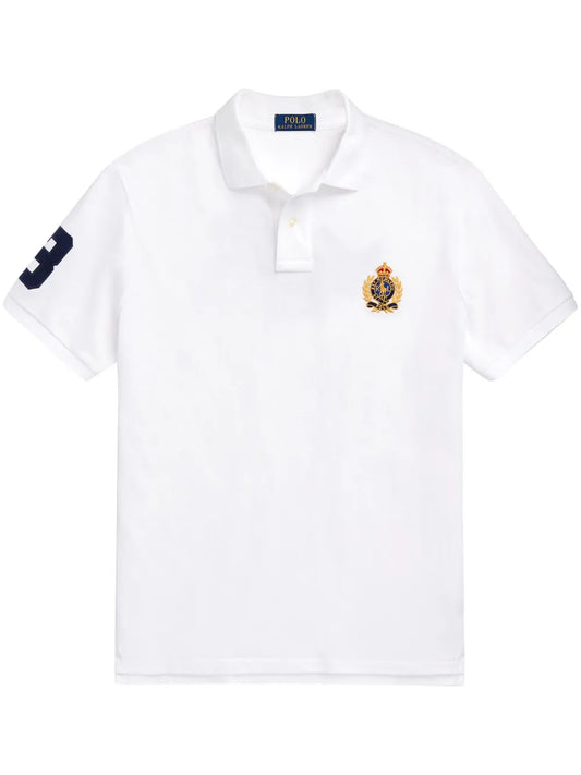 Camisa polo de algodão bordada Triple Pony