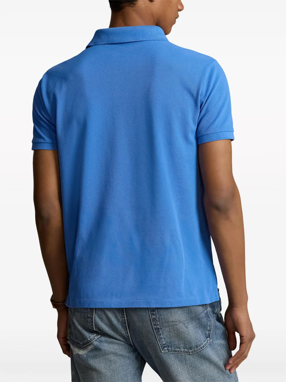 Camisa polo de algodão bordada com urso Polo