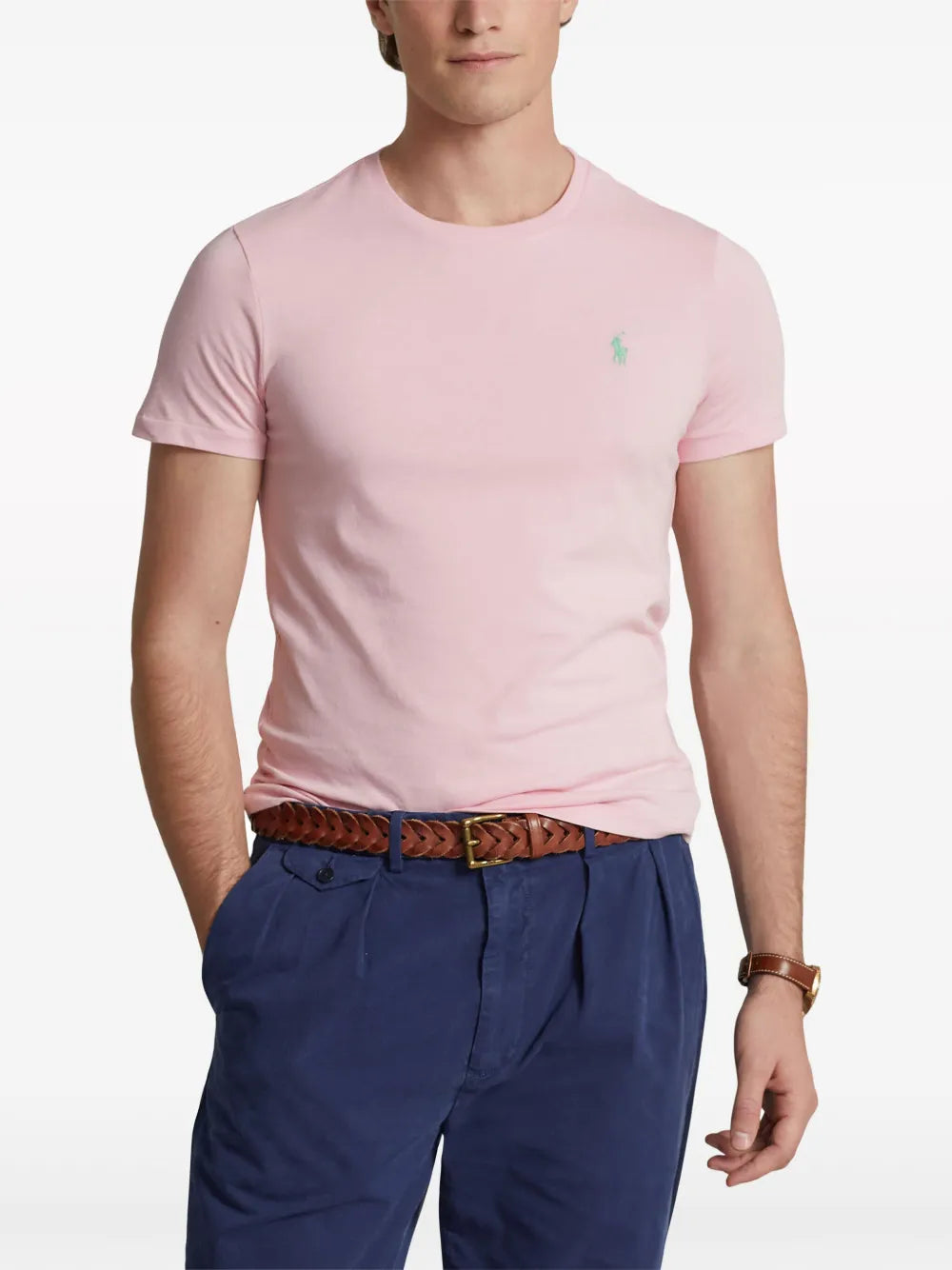 Camiseta de algodão bordada Polo Pony