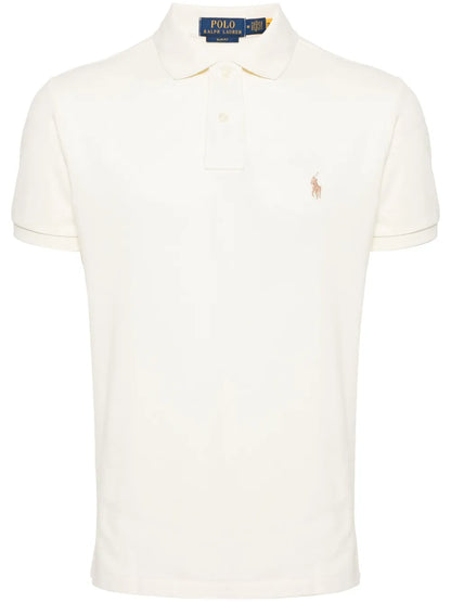 Camisa polo de algodão com bordado de pônei