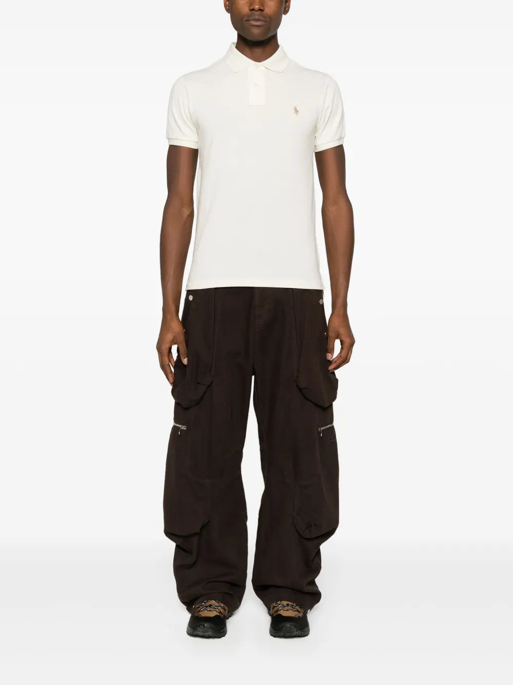 Camisa polo de algodão com bordado de pônei