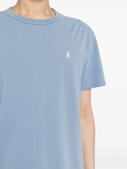 Camiseta de algodão bordada Polo Pony