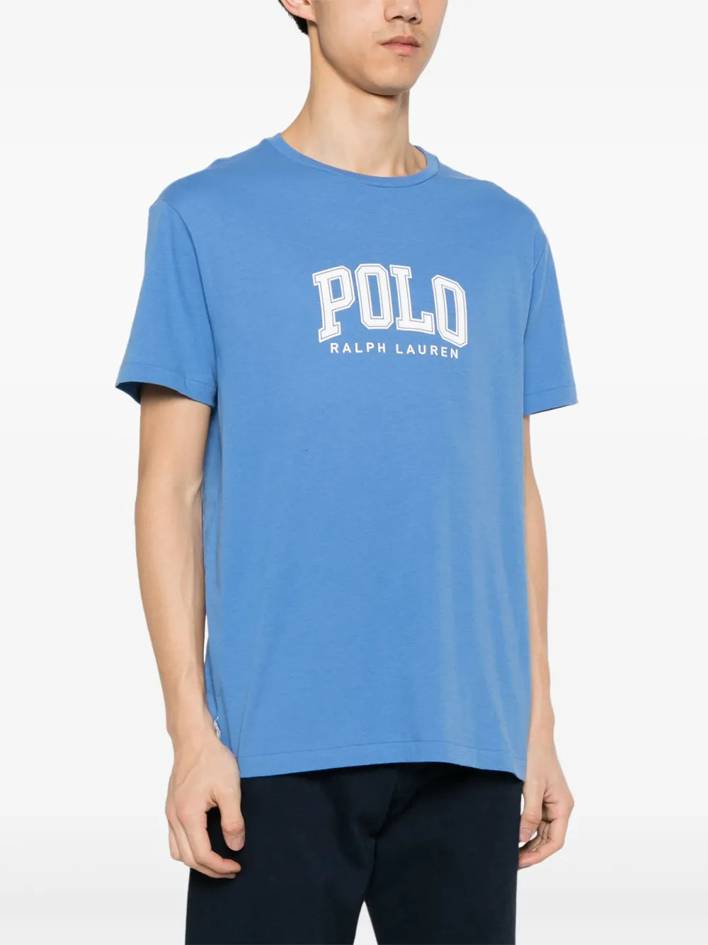 camiseta de algodão com estampa de logotipo