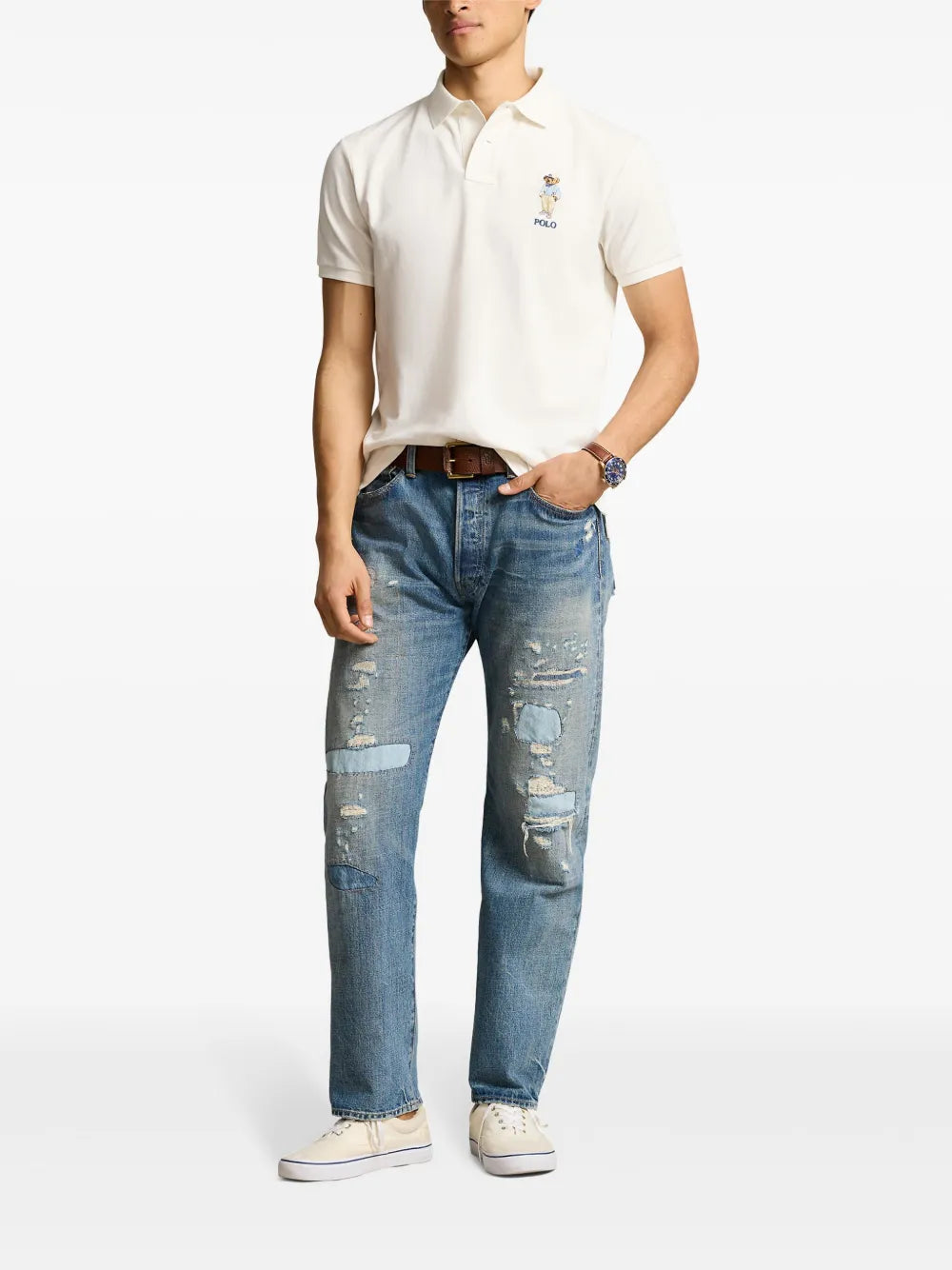 Camisa polo de algodão Polo Bear