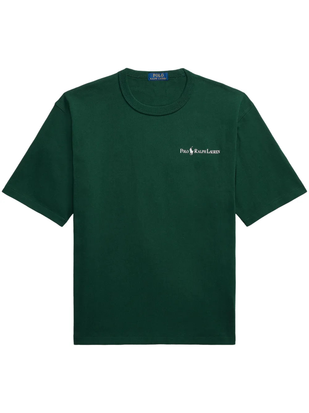 camiseta de algodão com estampa de logotipo