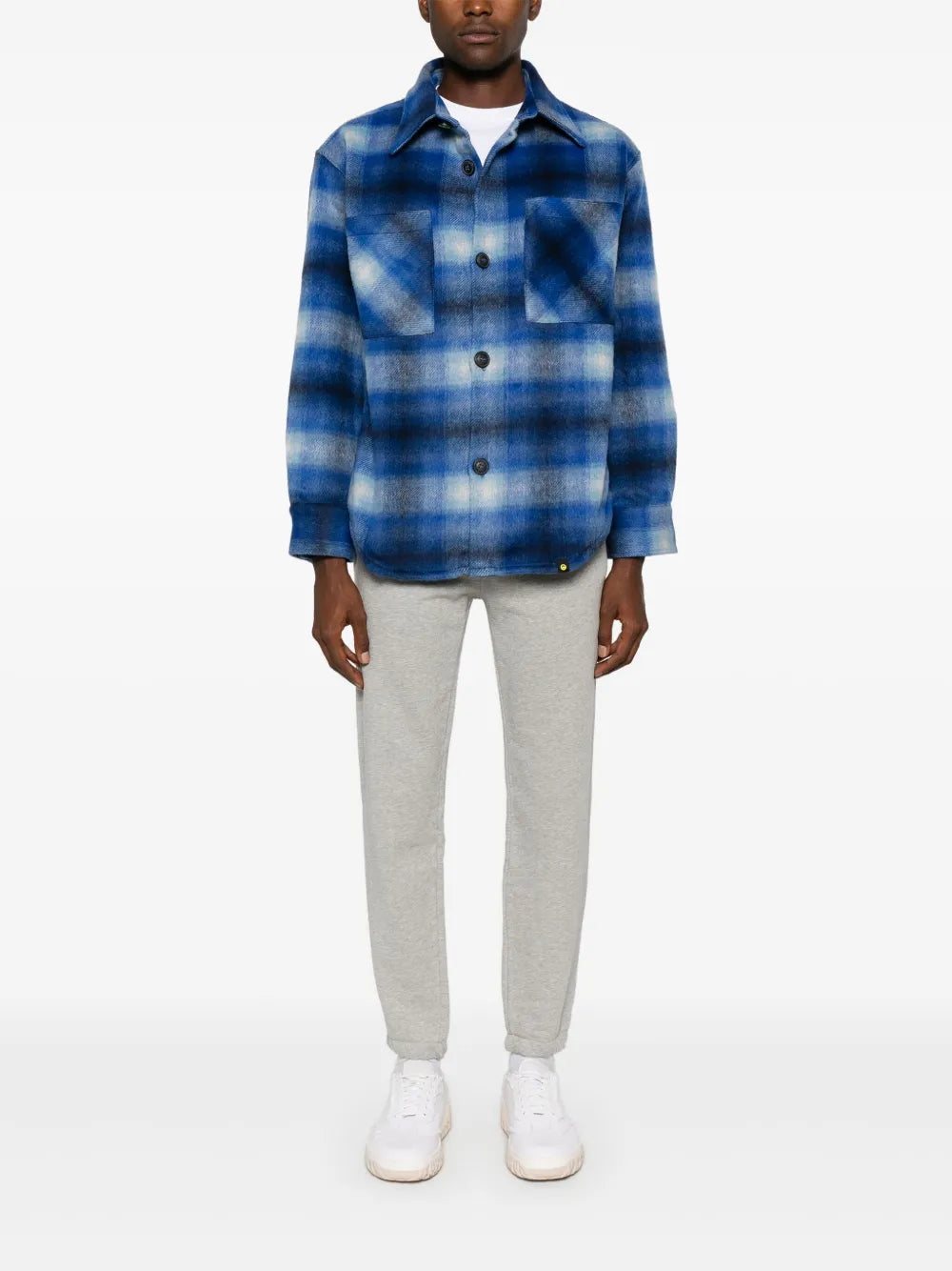 calças esportivas com efeito mesclado