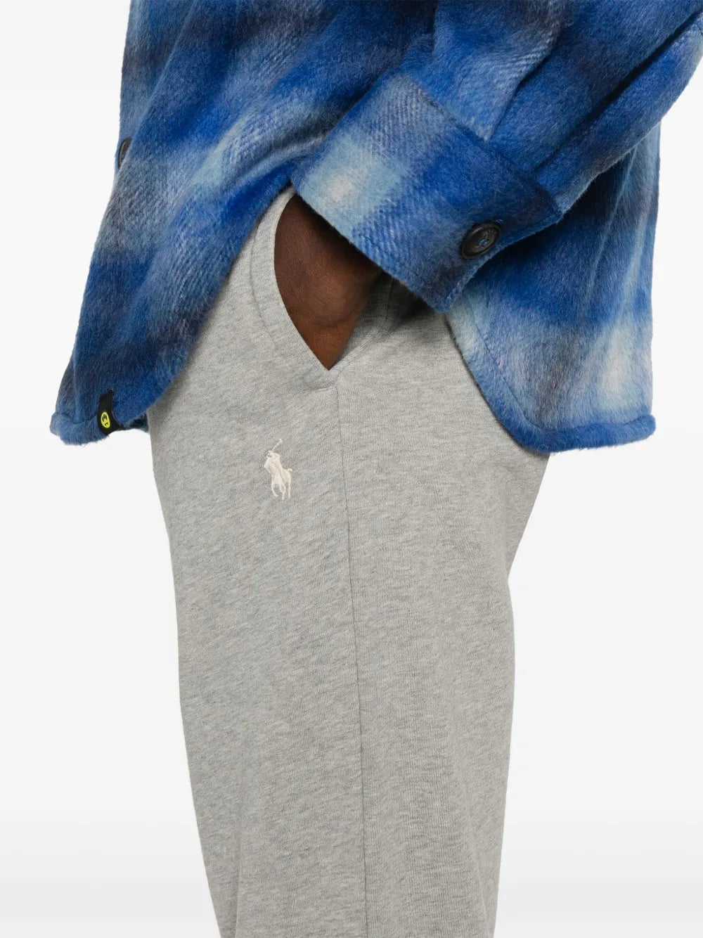 calças esportivas com efeito mesclado