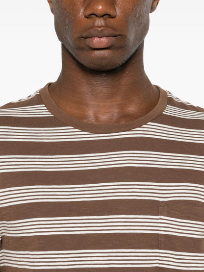 camiseta listrada de algodão