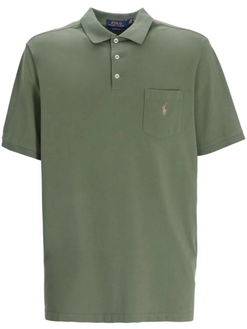 camisa polo de algodão com logotipo bordado