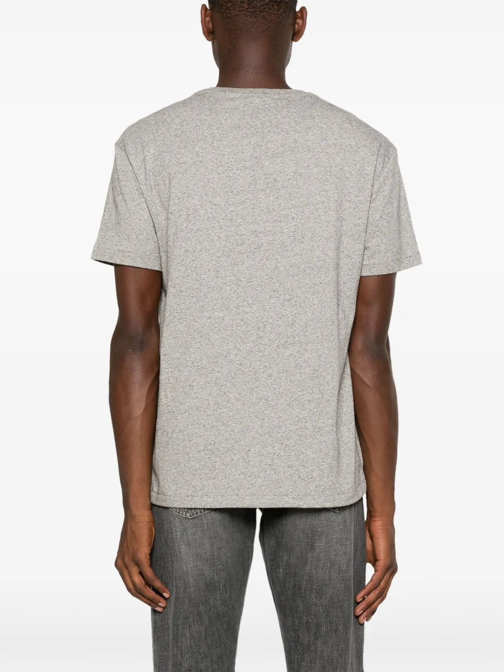 camiseta com aplique de logotipo