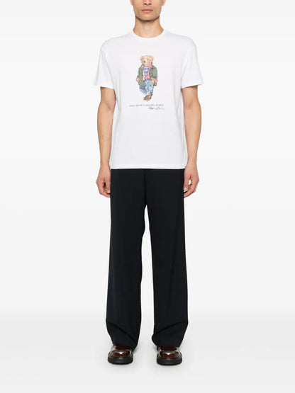 Camiseta Polo com estampa de urso