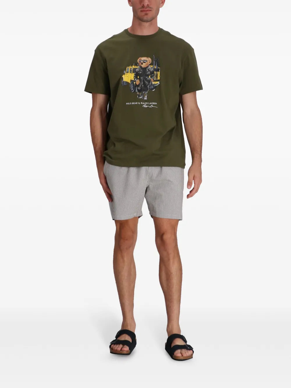 Camiseta Polo com estampa de urso