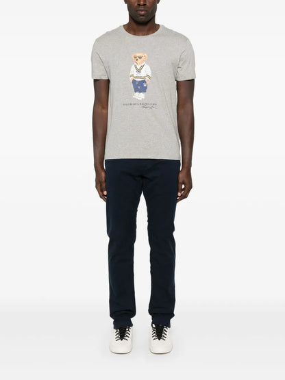 Camiseta Polo com estampa de urso