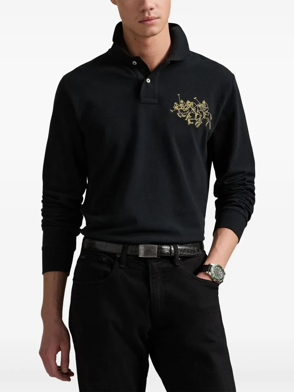 Camisa polo Triple-Pony do Ano Novo Lunar