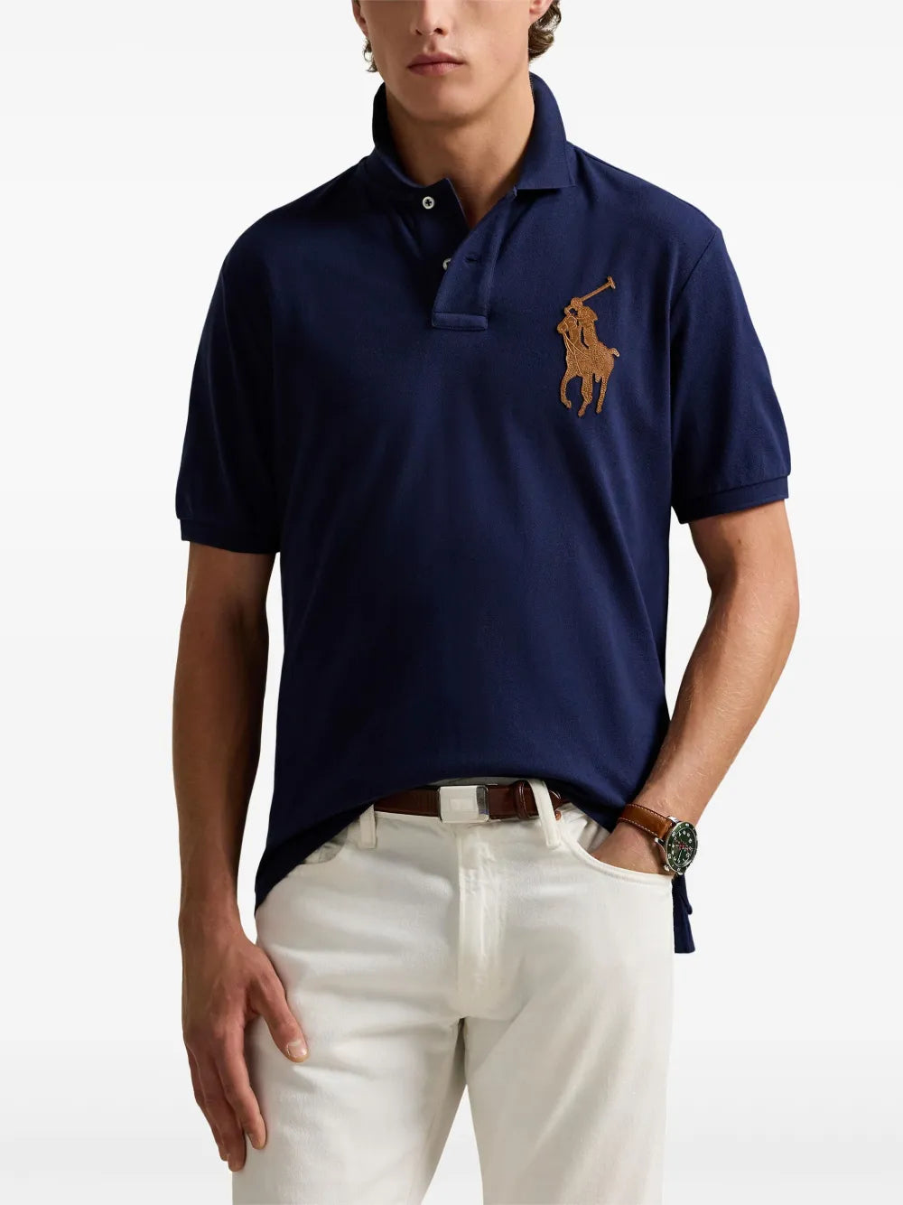 Camisa polo com apliques de pônei Polo