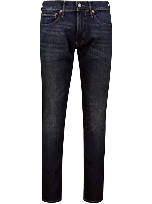 jeans com patch de logotipo