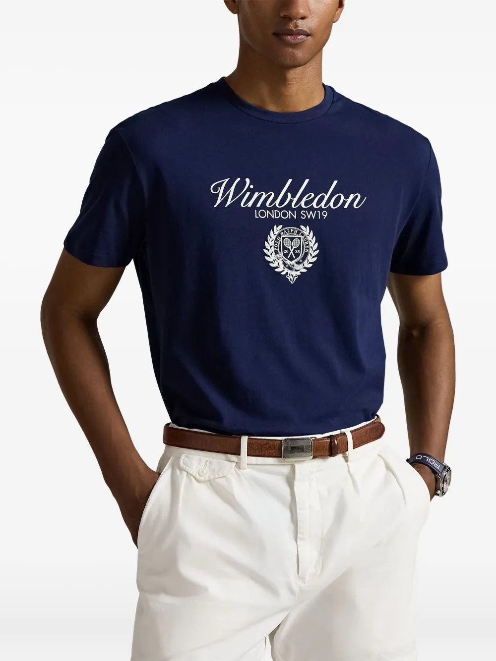 Camiseta com estampa do logotipo de Wimbledon