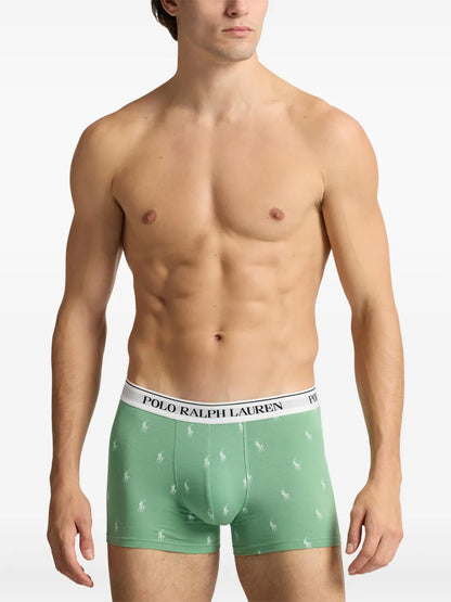 boxers com logotipo (conjunto de três)