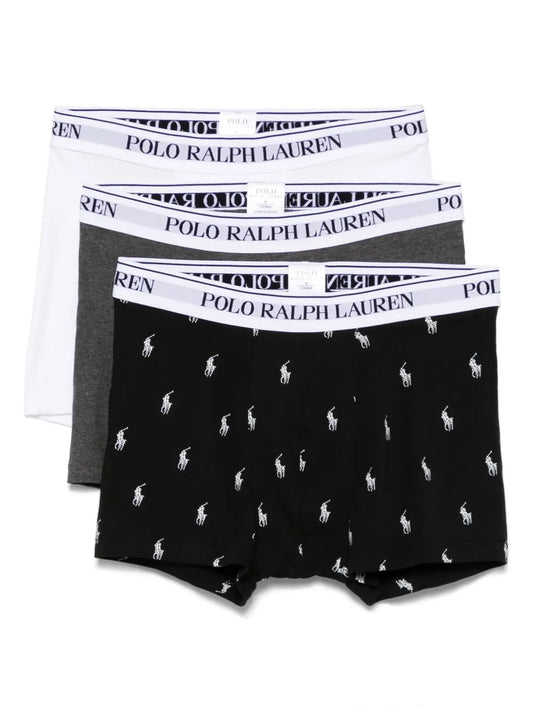 boxers com cós com logotipo (pacote com três)
