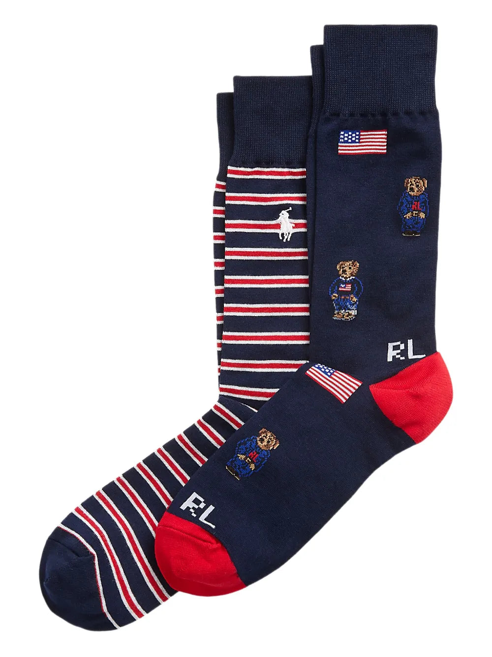 pacote com duas meias de algodão