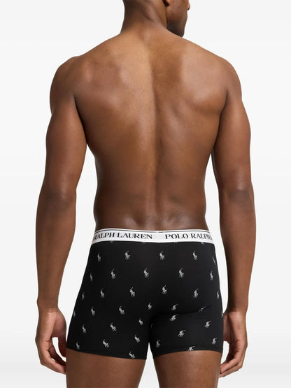 boxers com logotipo (pacote com três)