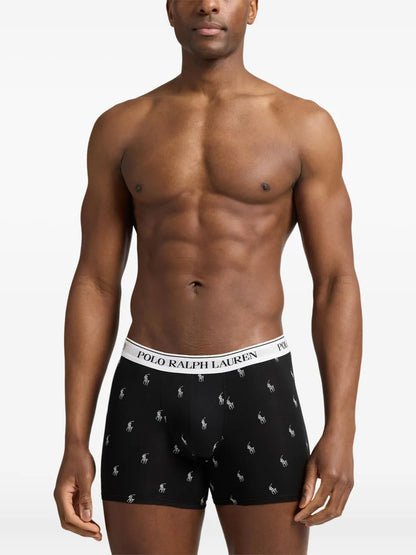 boxers com logotipo (pacote com três)